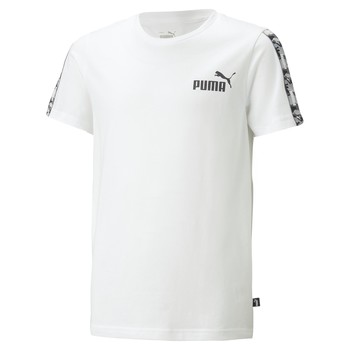 Textiel Jongens T-shirts korte mouwen Puma ESS TAPE CAMO Wit