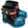 Schoenen Kinderen Laarzen Melissa MINI  Rain Boot+Fábula B - Blue/Black Zwart