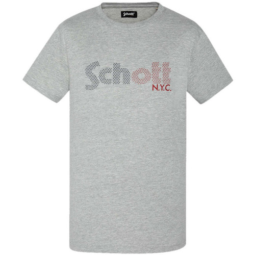 Textiel Heren T-shirts & Polo’s Schott  Grijs