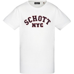Textiel Heren T-shirts korte mouwen Schott  Wit