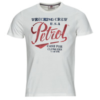 Textiel Heren T-shirts korte mouwen Petrol Industries T-Shirt SS Classic Print Wit