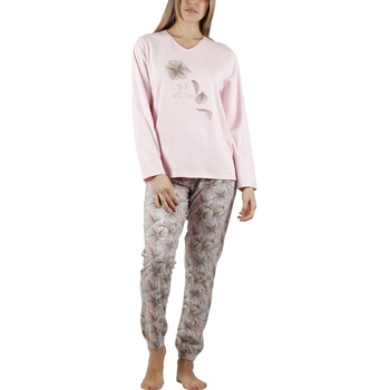 Nachthemden Slippers Rayas in het Roze Admas Pyjamas Dames Kleding voor voor Tops voor Tops met lange mouw 