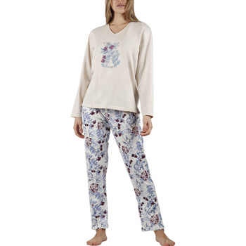 Textiel Dames Pyjama's / nachthemden Admas Pyjama broek top lange mouwen It Is Like Magic Wit