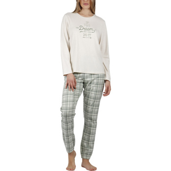 Textiel Dames Pyjama's / nachthemden Admas Pyjama broek top lange mouwen Als You Dream Beige