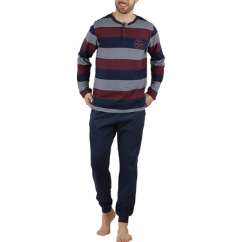 Textiel Heren Pyjama's / nachthemden Admas Pyjama broek en top Rayas Stamp Antonio Miro Blauw