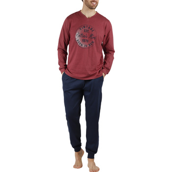 Textiel Heren Pyjama's / nachthemden Admas Pyjama broek en top Stamp Antonio Miro Rood