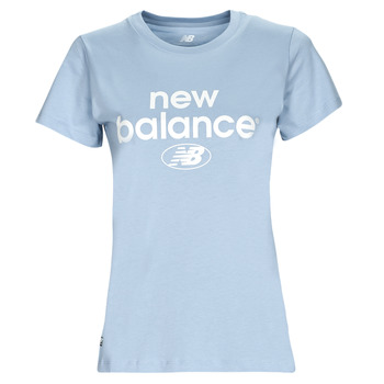 Textiel Dames T-shirts korte mouwen New Balance Essentials Graphic Athletic Fit Short Sleeve Blauw