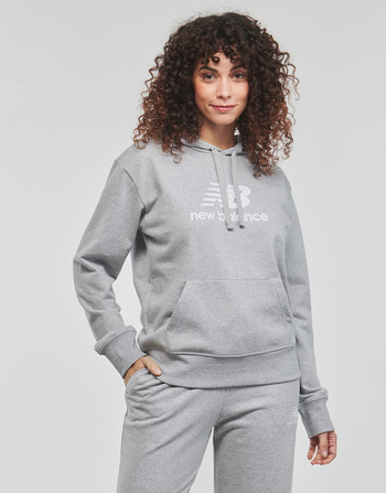 Textiel Dames Sweaters / Sweatshirts New Balance Essentials Stacked Logo Hoodie Grijs