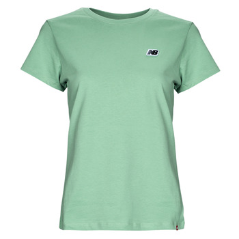 Textiel Dames T-shirts korte mouwen New Balance Small Logo Tee Groen