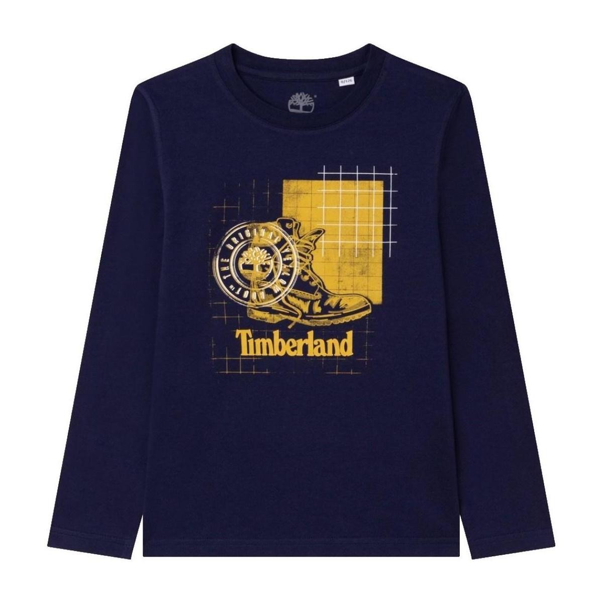 Textiel Jongens T-shirts korte mouwen Timberland  Blauw