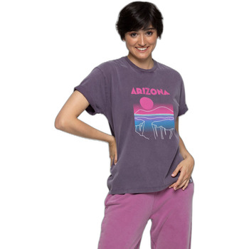 Textiel Dames T-shirts korte mouwen French Disorder T-shirt femme  Mika Washed Arizona Violet