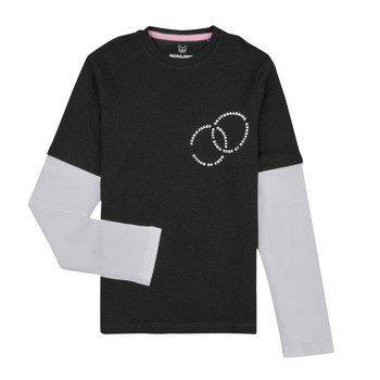 Textiel Jongens T-shirts met lange mouwen Jack & Jones JOROLI SKATER LAYER TEE LS CREW NECK Zwart