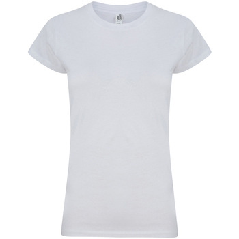 Textiel Dames T-shirts met lange mouwen Casual Classics  Wit