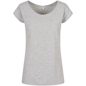 Textiel Dames T-shirts met lange mouwen Build Your Brand BB013 Grijs