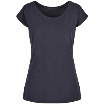 Textiel Dames T-shirts met lange mouwen Build Your Brand BB013 Blauw