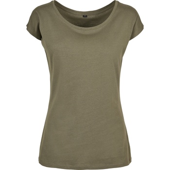 Textiel Dames T-shirts met lange mouwen Build Your Brand BB013 Groen
