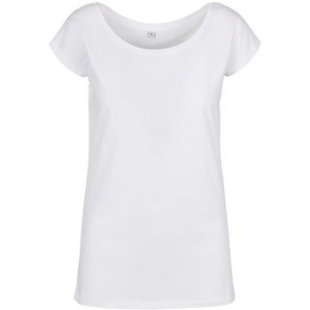 Textiel Dames T-shirts met lange mouwen Build Your Brand BB013 Wit