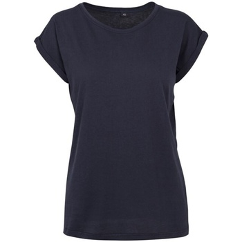 Textiel Dames T-shirts met lange mouwen Build Your Brand BY021 Blauw