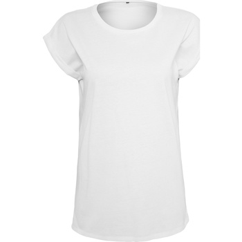 Textiel Dames T-shirts met lange mouwen Build Your Brand BY138 Wit