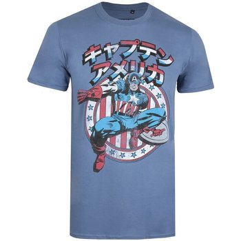Textiel Heren T-shirts met lange mouwen Captain America  Multicolour