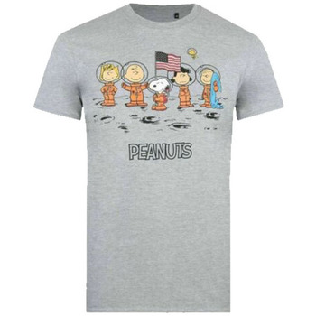 Textiel Heren T-shirts met lange mouwen Peanuts  Grijs