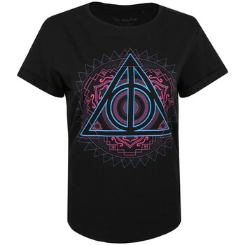 Textiel Dames T-shirts met lange mouwen Harry Potter  Zwart