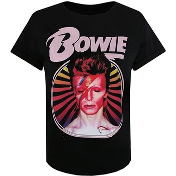 Textiel Dames T-shirts met lange mouwen David Bowie  Zwart