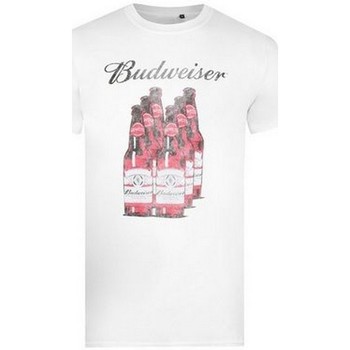 Textiel Heren T-shirts met lange mouwen Budweiser  Wit