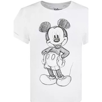 Textiel Dames T-shirts met lange mouwen Disney  Wit