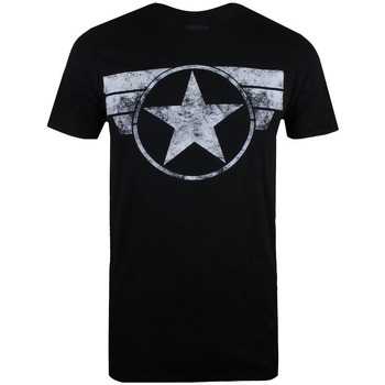 Textiel Heren T-shirts met lange mouwen Captain America  Zwart