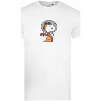 Textiel Heren T-shirts met lange mouwen Peanuts  Wit
