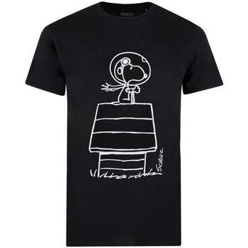 Textiel Heren T-shirts met lange mouwen Peanuts  Zwart