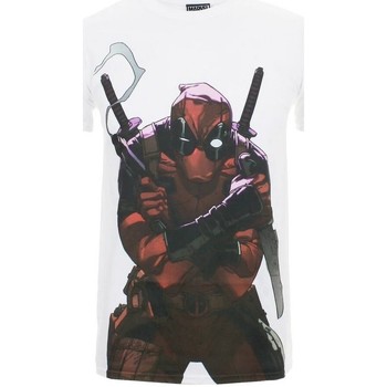 Textiel Heren T-shirts met lange mouwen Deadpool  Wit