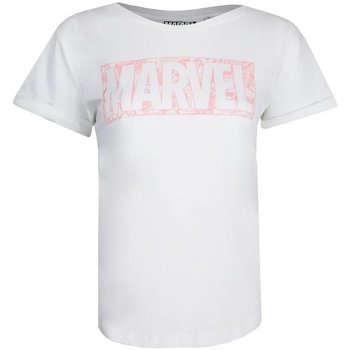 Textiel Dames T-shirts met lange mouwen Marvel  Wit
