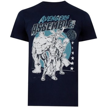 Textiel Heren T-shirts met lange mouwen Avengers Assemble  Blauw
