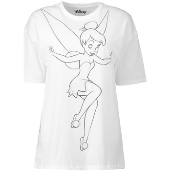 Textiel Dames T-shirts met lange mouwen Tinkerbell  Wit