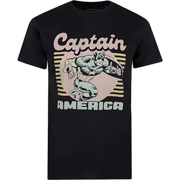 Textiel Heren T-shirts met lange mouwen Captain America  Zwart
