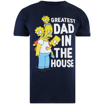 Textiel Heren T-shirts met lange mouwen The Simpsons  Blauw
