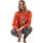 Textiel Dames Pyjama's / nachthemden Admas Pyjama outfit broek top lange mouwen Minnie Legend Disney Oranje