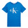 Textiel Kinderen T-shirts korte mouwen Calvin Klein Jeans MONOGRAM LOGO T-SHIRT Blauw