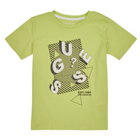 Textiel Jongens T-shirts korte mouwen Guess DUSTY KIWI Groen / Clair