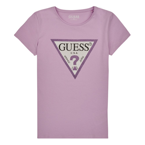 Textiel Meisjes T-shirts korte mouwen Guess SS T SHIRT Mauve