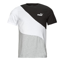 Textiel Heren T-shirts korte mouwen Puma PUMA POWER CAT Zwart / Grijs / Wit