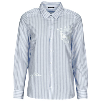 Textiel Dames Overhemden Ikks BW12005 Blauw / Wit