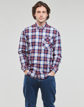 Textiel Heren Overhemden lange mouwen Tommy Jeans TJM RELAXED FLANNEL SHIRT Multicoloured 