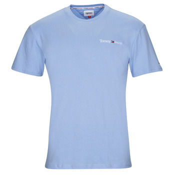 Textiel Heren T-shirts korte mouwen Tommy Jeans TJM CLSC LINEAR CHEST TEE Blauw