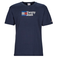 Textiel Heren T-shirts korte mouwen Tommy Jeans TJM CLSC RWB CHEST LOGO TEE Marine