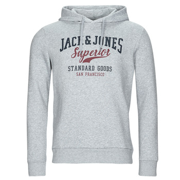Textiel Heren Sweaters / Sweatshirts Jack & Jones JJELOGO SWEAT HOOD Grijs