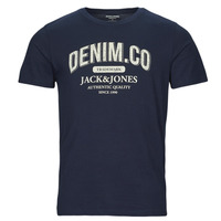 Textiel Heren T-shirts korte mouwen Jack & Jones JJEJEANS TEE SS O-NECK Marine