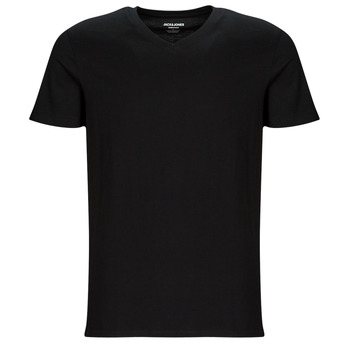 Textiel Heren T-shirts korte mouwen Jack & Jones JJEORGANIC BASIC TEE SS V-NECK Zwart